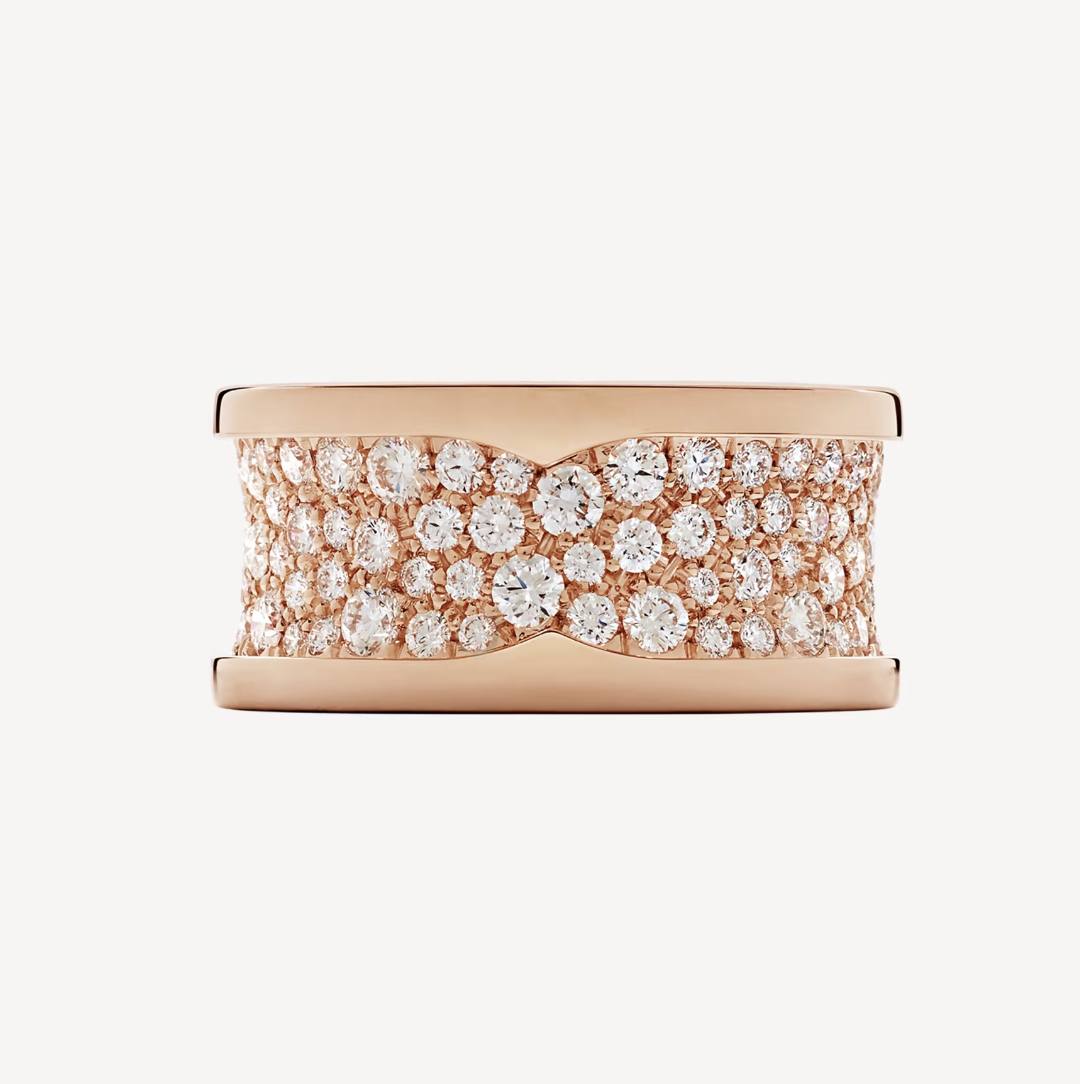 [Renovia Jewelry]ZERO 1 WITH PAVED DIAMONDS ON THE SPIRAL RING