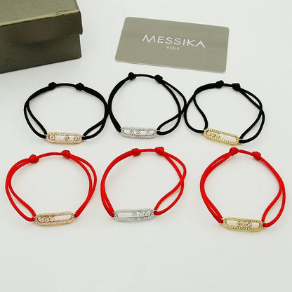 [Renovia Jewelry]MK Care(s) pink cord pavé bracelet