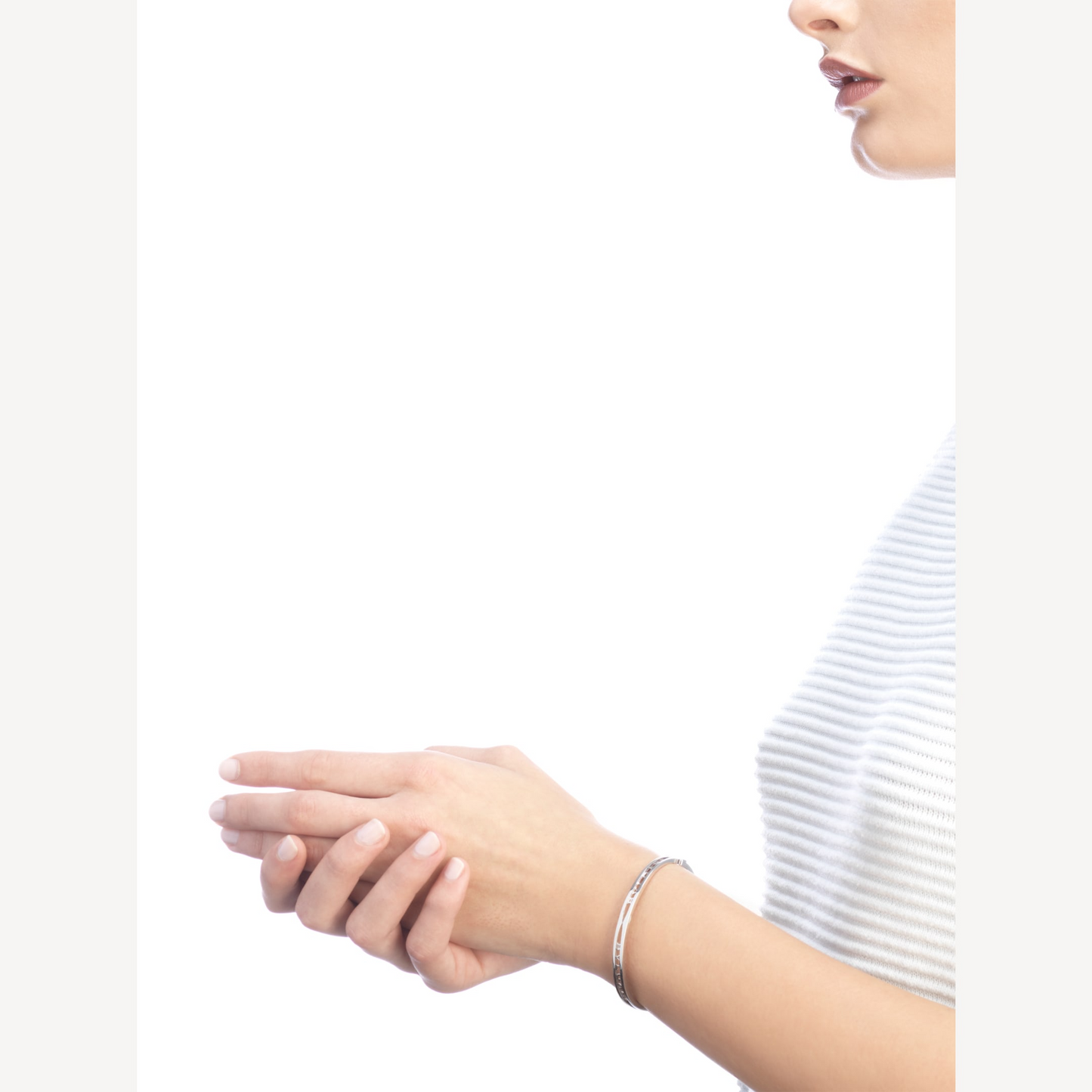 [Renovia Jewelry]ZERO 1 SPIRAL LOGO SILVER BRACELET