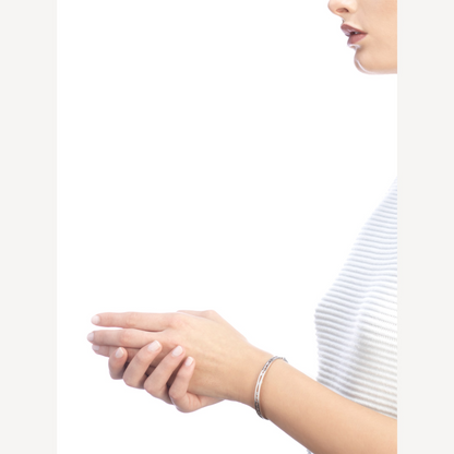 [Renovia Jewelry]ZERO 1 SPIRAL LOGO SILVER BRACELET