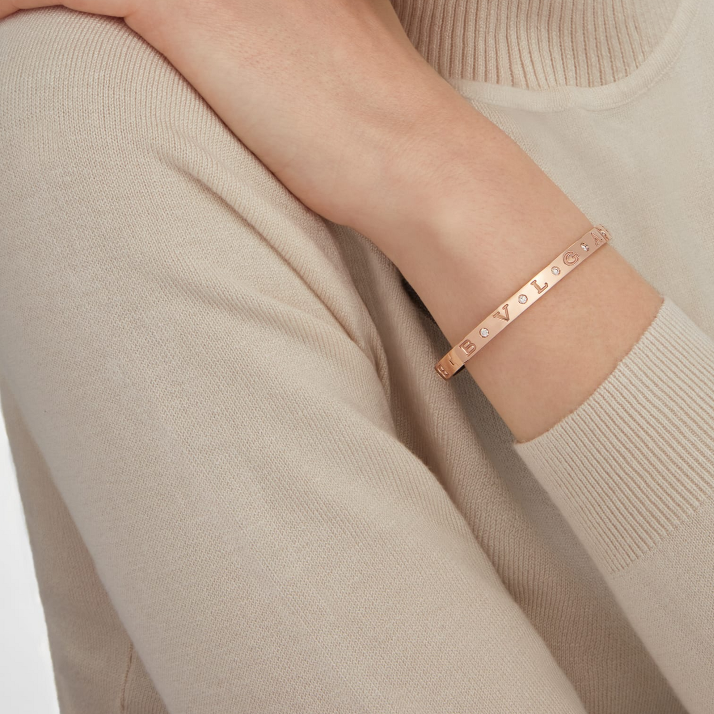 [Renovia Jewelry]ZERO 1 PINK GOLD 12 DIAMONDS BRACELET