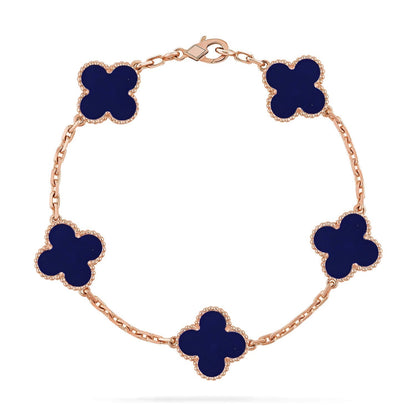 [Renovia Jewelry]CLOVER 5 MOTIF LAPIS LAZULI BRACELET COLLECTION