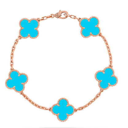 [Renovia Jewelry] CLOVER 5 MOTIF TURQUOISE BRACELET COLLECTION