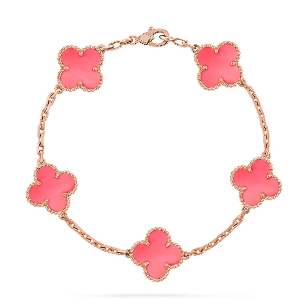 [Renovia Jewelry] CLOVER 5 MOTIFS  PINK MOP BRACELET COLLECTION