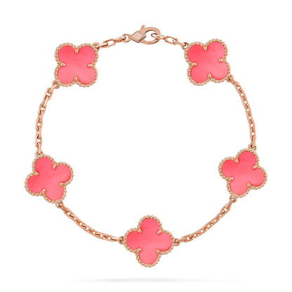 [Renovia Jewelry] CLOVER 5 MOTIFS  PINK MOP BRACELET COLLECTION