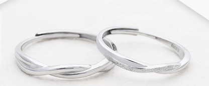 Platinum Matte Matching Rings