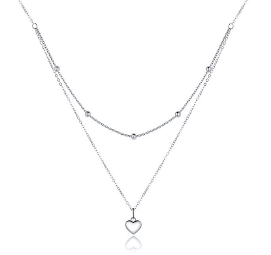 Platinum Heart Necklace