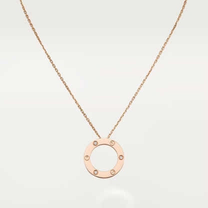 [Renovia Jewelry]LOVE NECKLACE 16MM 3 DIAMONDS