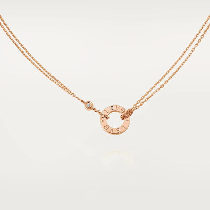 [Renovia Jewelry]LOVE NECKLACE 16MM 2 DIAMONDS