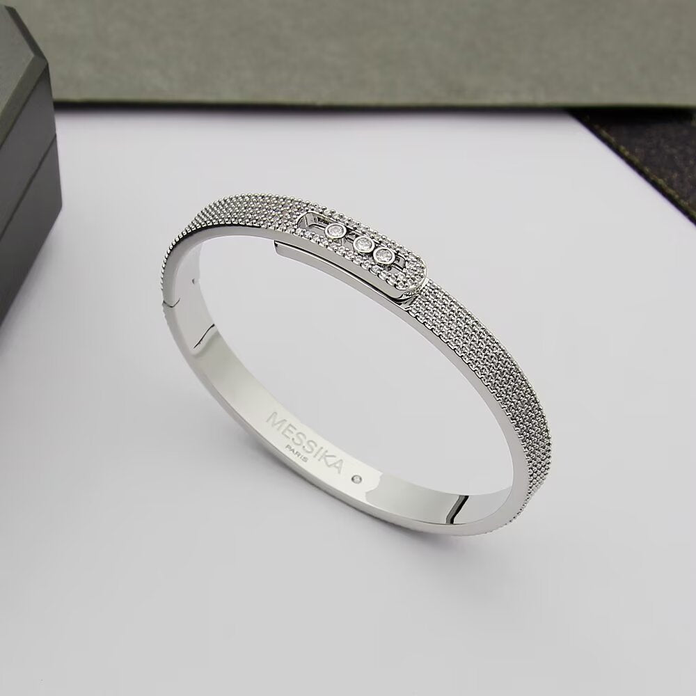 [Renovia Jewelry]Move Noa Full Pavé Diamond Bangle Bracelet