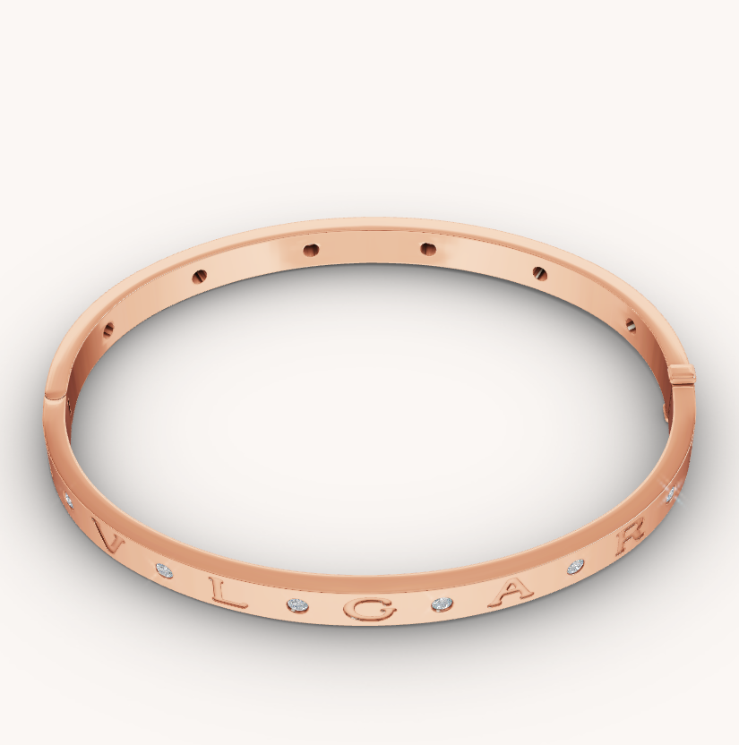 [Renovia Jewelry]ZERO 1 PINK GOLD 12 DIAMONDS BRACELET
