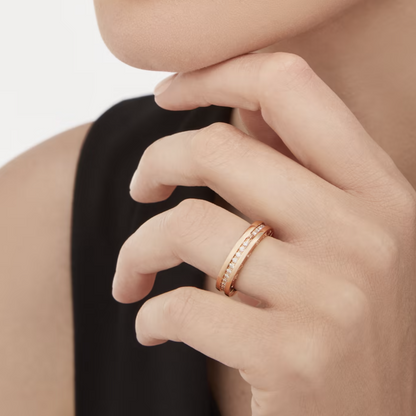 [Renovia Jewelry]ZERO 1 ONE-BAND PAVED DIAMONDS ON THE SPIRAL RING