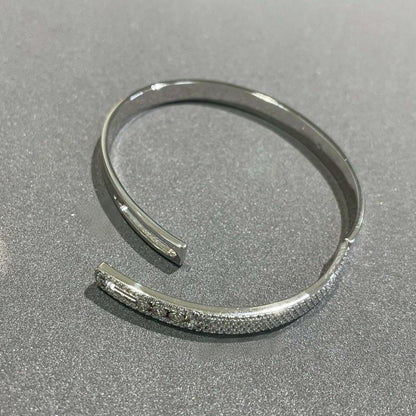 [Renovia Jewelry]Move Noa Rose Gold Pavé Diamond Bangle Bracelet