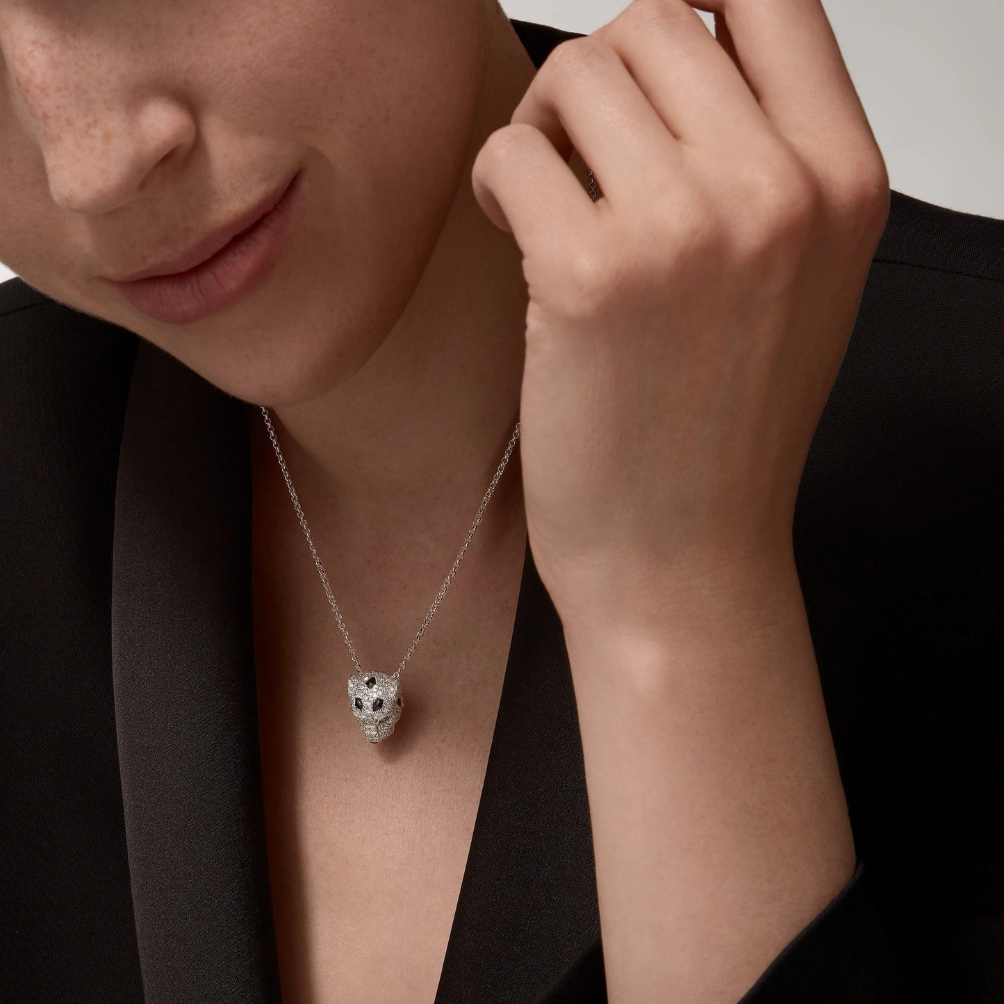 [Renovia Jewelry]PANTHERE FULL DIAMOND NECKLACE