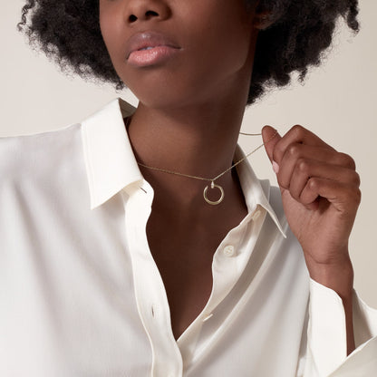 [Renovia Jewelry]JUSTE NECKLACE HALF DIAMOND