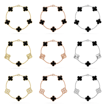[Renovia Jewelry] CLOVER 5 MOTIF ONYXS BRACELET COLLECTION