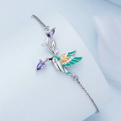 Platinum Kingfisher Bracelet