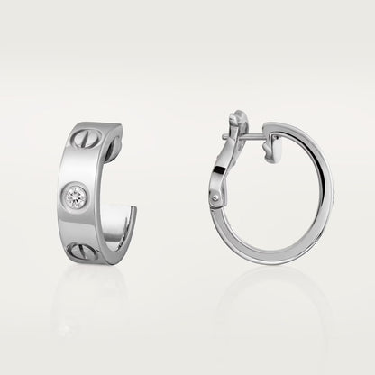 [Renovia Jewelry]LOVE EARRINGS 5.7MM 2 DIAMONDS