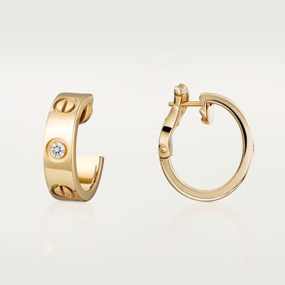 [Renovia Jewelry]LOVE EARRINGS 5.7MM 2 DIAMONDS