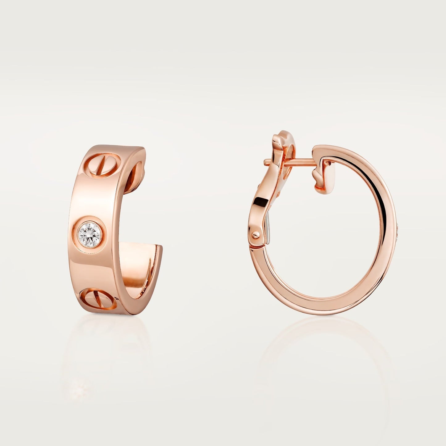 [Renovia Jewelry]LOVE EARRINGS 5.7MM 2 DIAMONDS