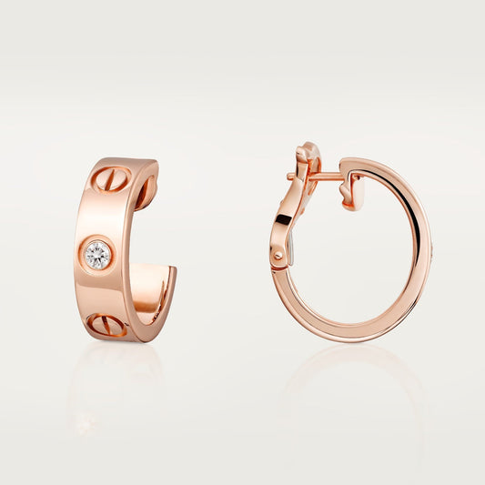 [Renovia Jewelry]LOVE EARRINGS 5.7MM 2 DIAMONDS
