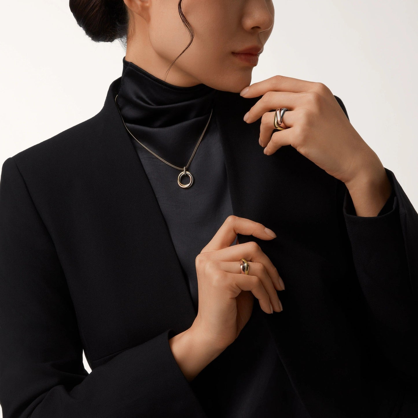 [Renovia Jewelry]TRINITY MEDIUM  DIAMONDS NECKLACE