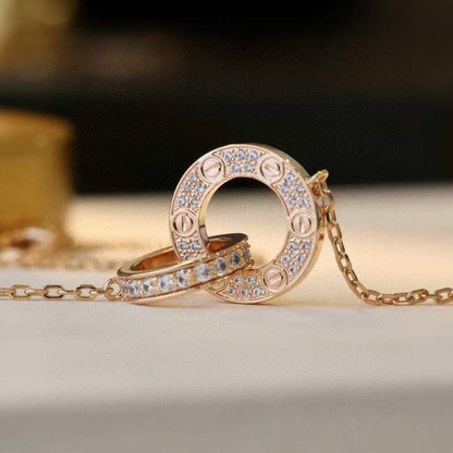 [Renovia Jewelry]LOVE  FULL DIAMOND PENDANT NECKLACE