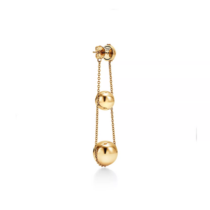 [Renovia Jewelry]TRIPLE DROP GOLD EARRINGS