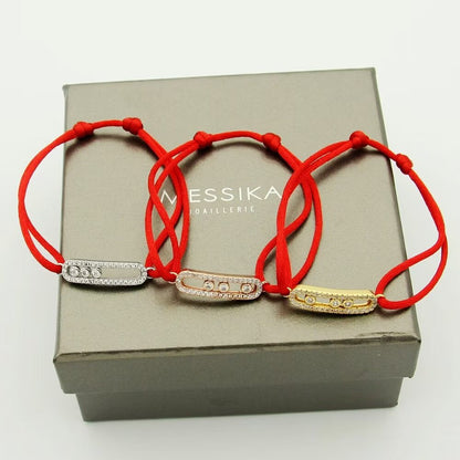 [Renovia Jewelry]MK Care(s) pink cord pavé bracelet