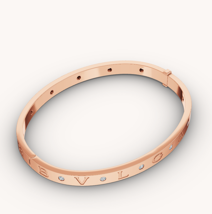 [Renovia Jewelry]ZERO 1 PINK GOLD 12 DIAMONDS BRACELET