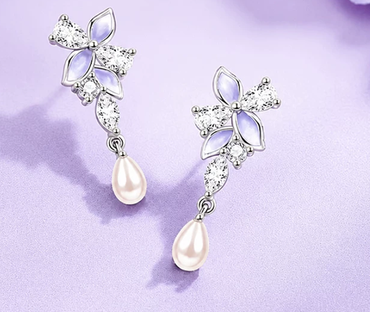 Wisteria Platinum Earrings
