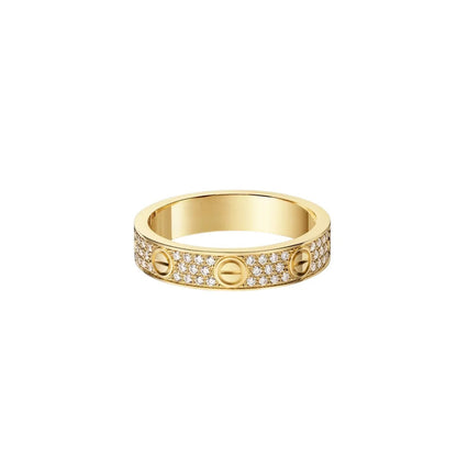 [Renovia Jewelry]LOVE RING 4.0MM DIAMOND PAVED