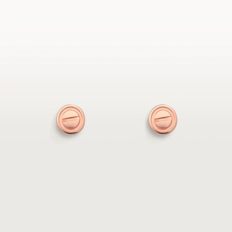 [Renovia Jewelry]LOVE EARRINGS PINK GOLD 10MM