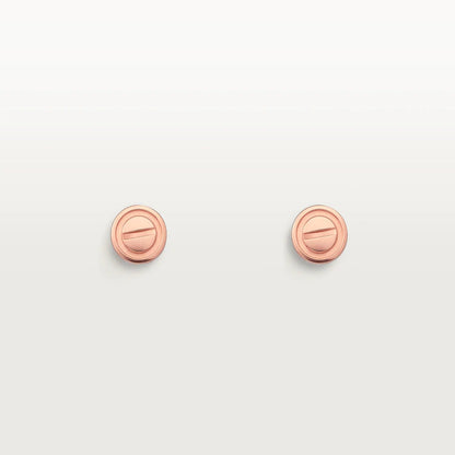 [Renovia Jewelry]LOVE EARRINGS PINK GOLD 10MM