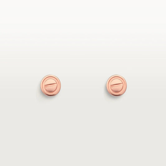 [Renovia Jewelry]LOVE EARRINGS PINK GOLD 10MM