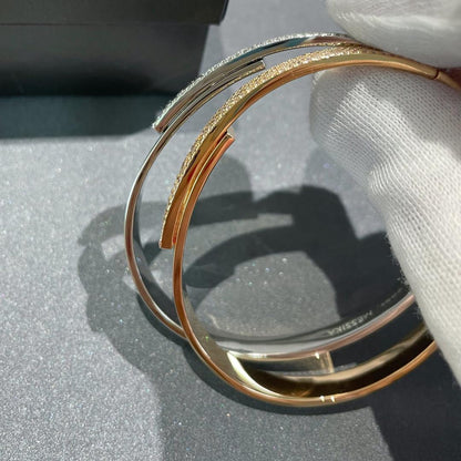 [Renovia Jewelry]Move Noa Rose Gold Pavé Diamond Bangle Bracelet