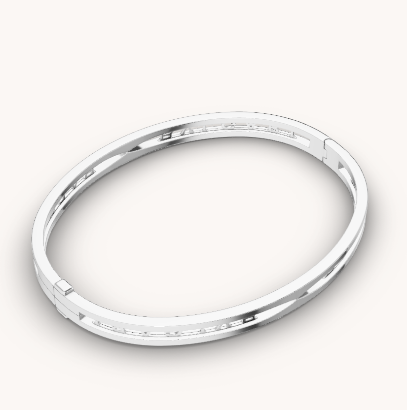 [Renovia Jewelry]ZERO 1 SPIRAL LOGO SILVER BRACELET