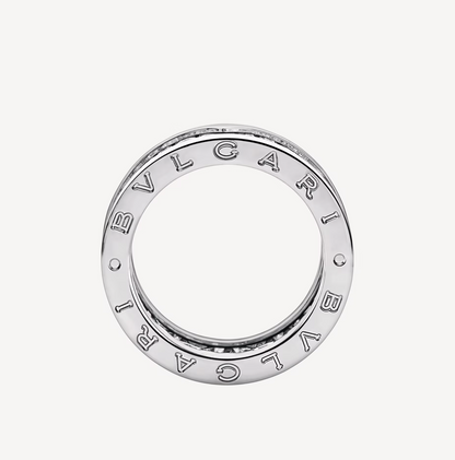 [Renovia Jewelry]ZERO 1 WITH PAVED DIAMONDS ON THE SPIRAL RING