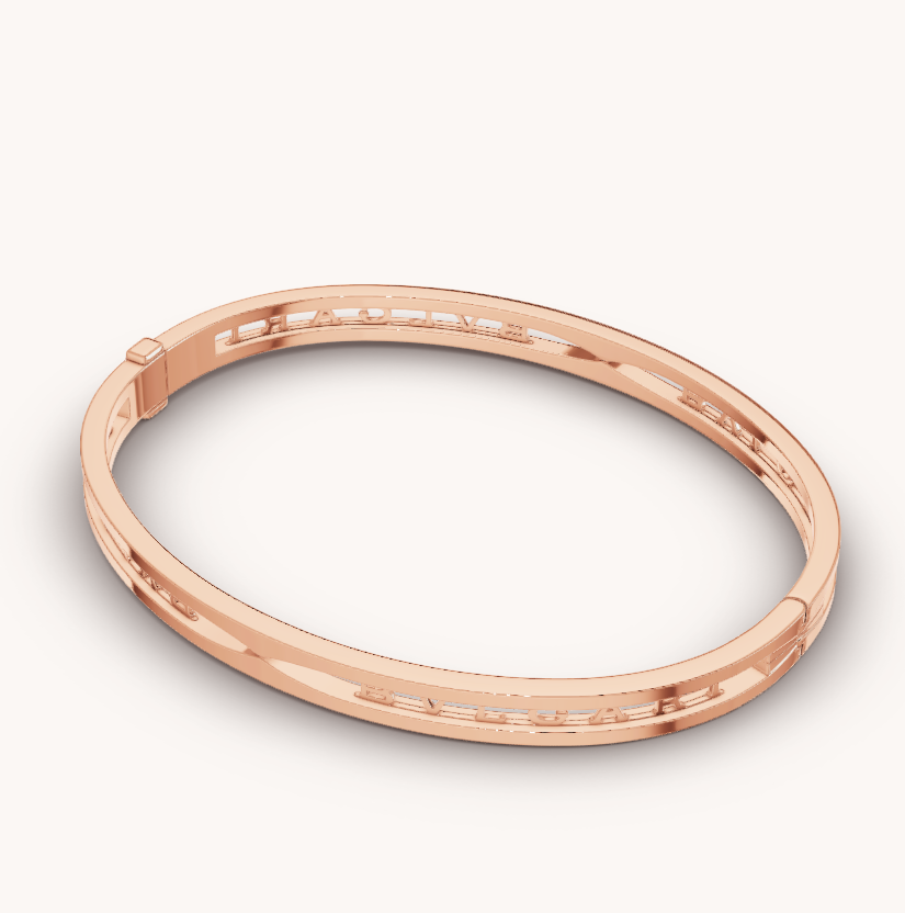 [Renovia Jewelry]ZERO 1 SPIRAL LOGO PINK GOLD BRACELET