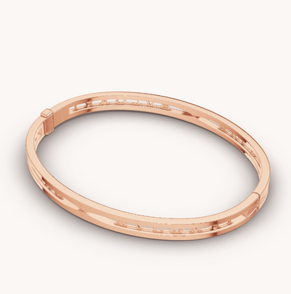 [Renovia Jewelry]ZERO 1 SPIRAL LOGO PINK GOLD BRACELET