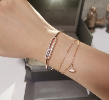 [Renovia Jewelry]Move Pavé Diamond Bangle Bracelet M