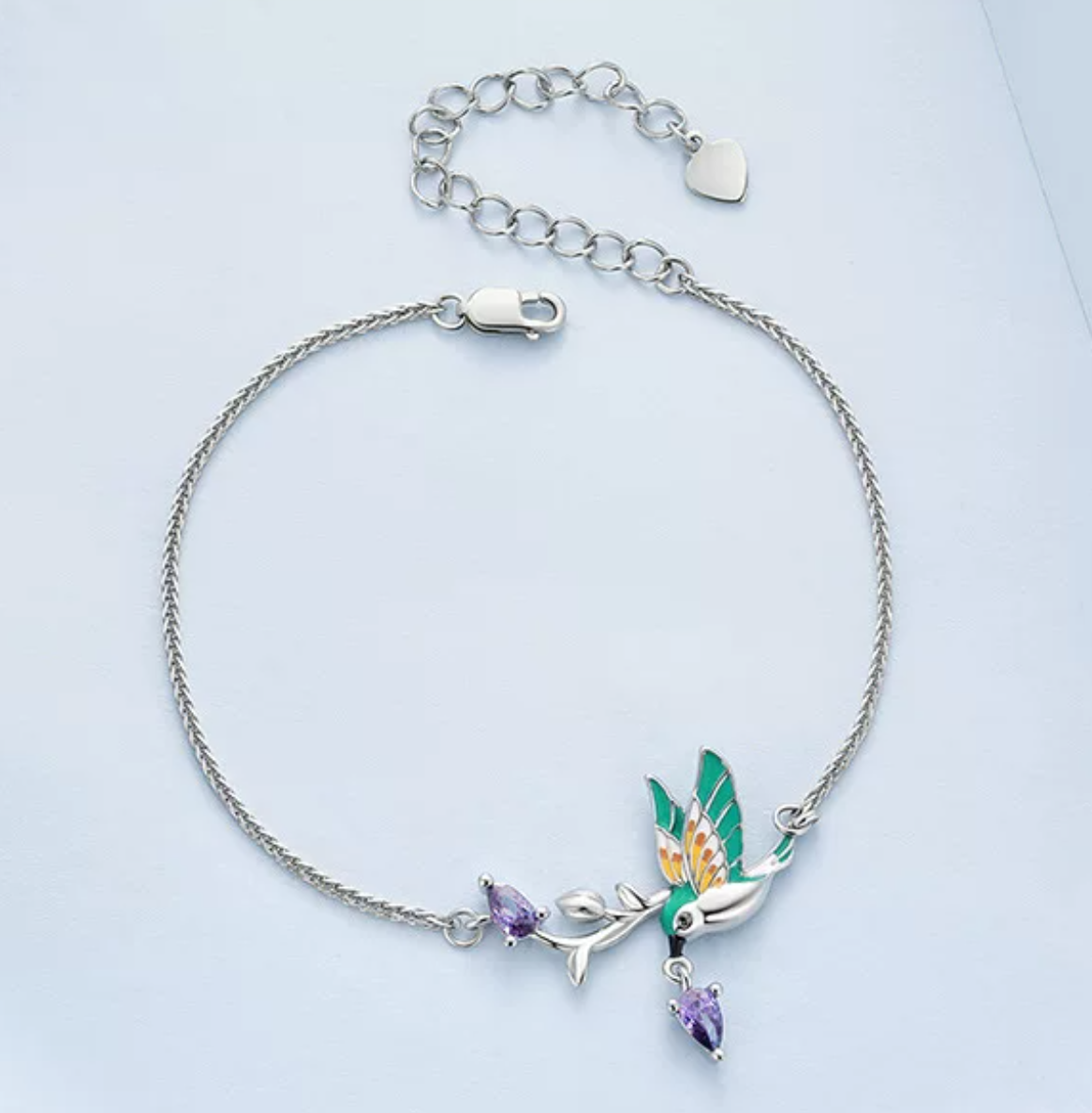 Platinum Kingfisher Bracelet
