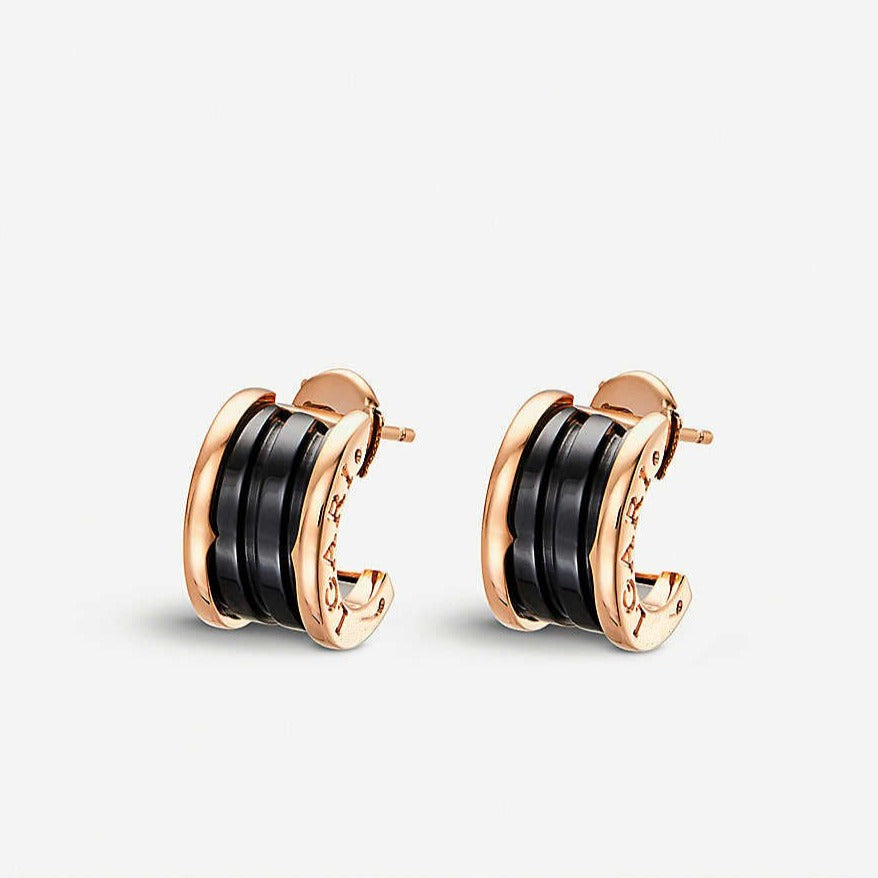 [Renovia Jewelry]ZERO 1 PINK GOLD CERAMIC EARRINGS