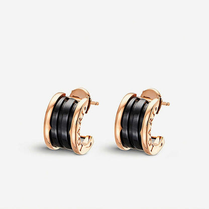 [Renovia Jewelry]ZERO 1 PINK GOLD CERAMIC EARRINGS
