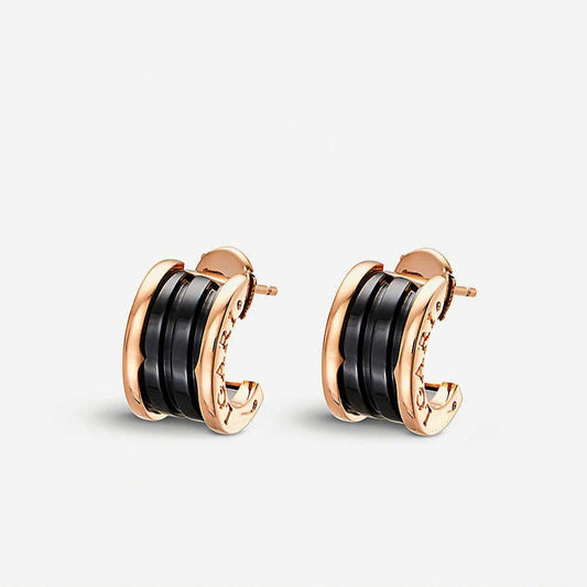 [Renovia Jewelry]ZERO 1 PINK GOLD CERAMIC EARRINGS
