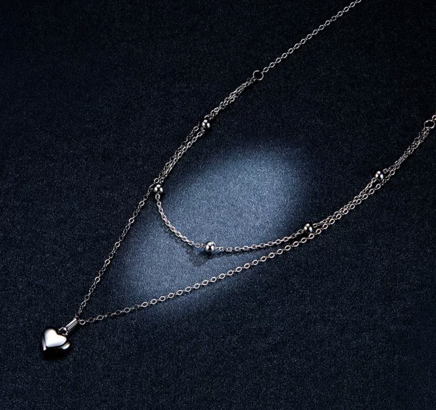 Platinum Heart Necklace