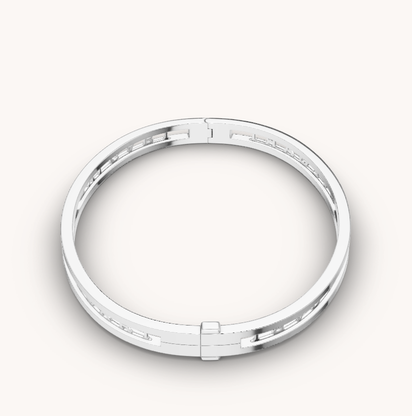 [Renovia Jewelry]ZERO 1 SPIRAL LOGO SILVER BRACELET