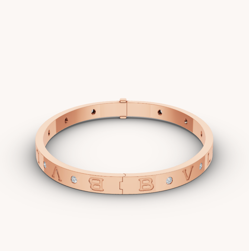 [Renovia Jewelry]ZERO 1 PINK GOLD 12 DIAMONDS BRACELET