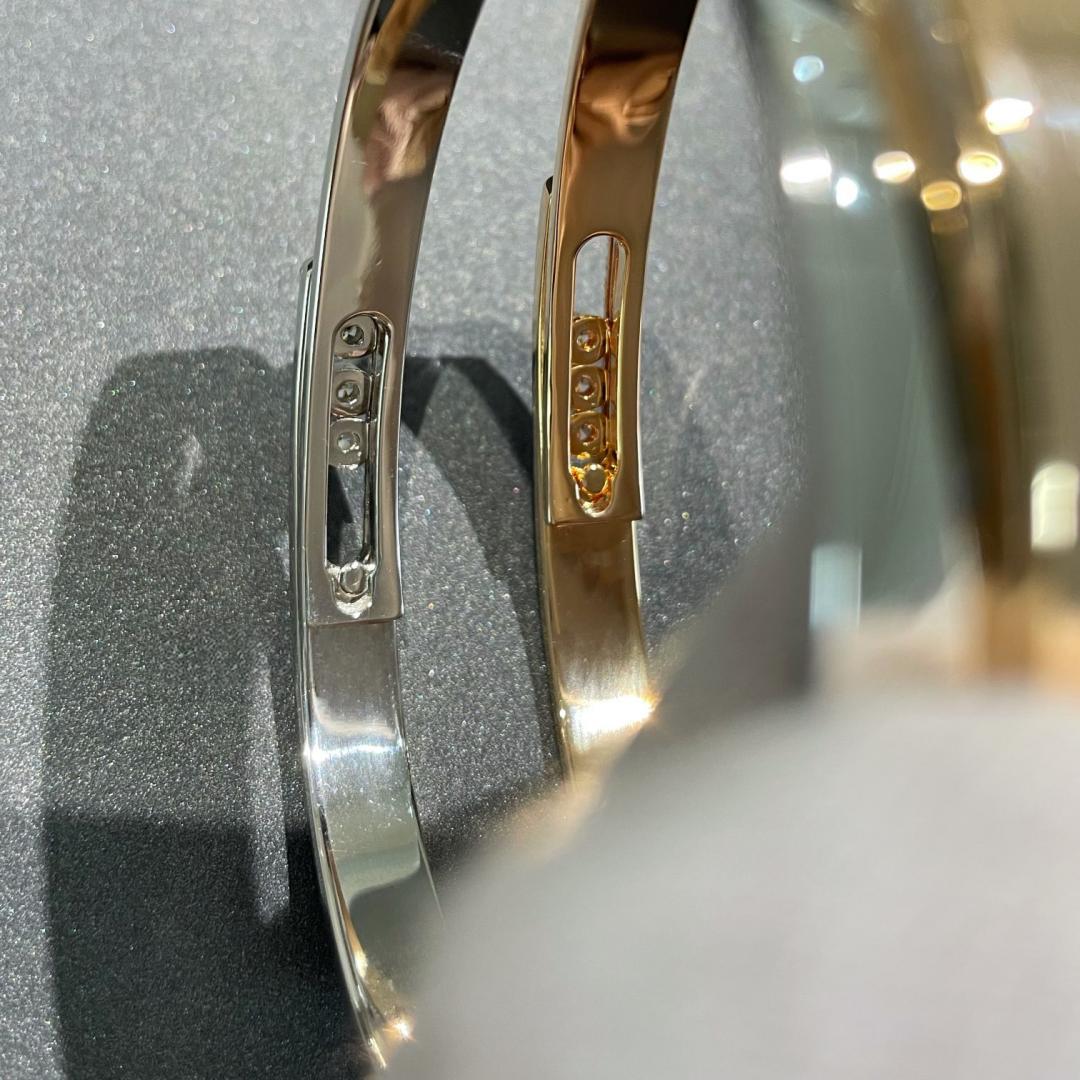 [Renovia Jewelry]Move Noa Rose Gold Pavé Diamond Bangle Bracelet