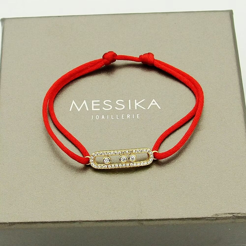 [Renovia Jewelry]MK Care(s) pink cord pavé bracelet